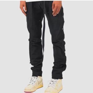 MNML Black Snap Western Pants